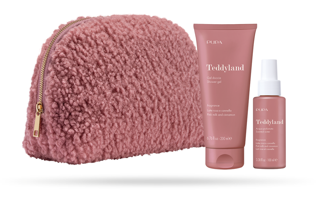 PUPA Teddyland - Kit 2 Gel Doccia & Acqua Profumata + Pochette grande in tessuto