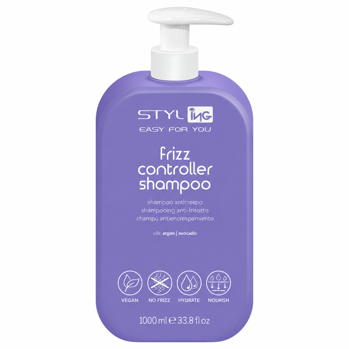 ING Shampoo anticrespo con olio di argan - 1000 ml