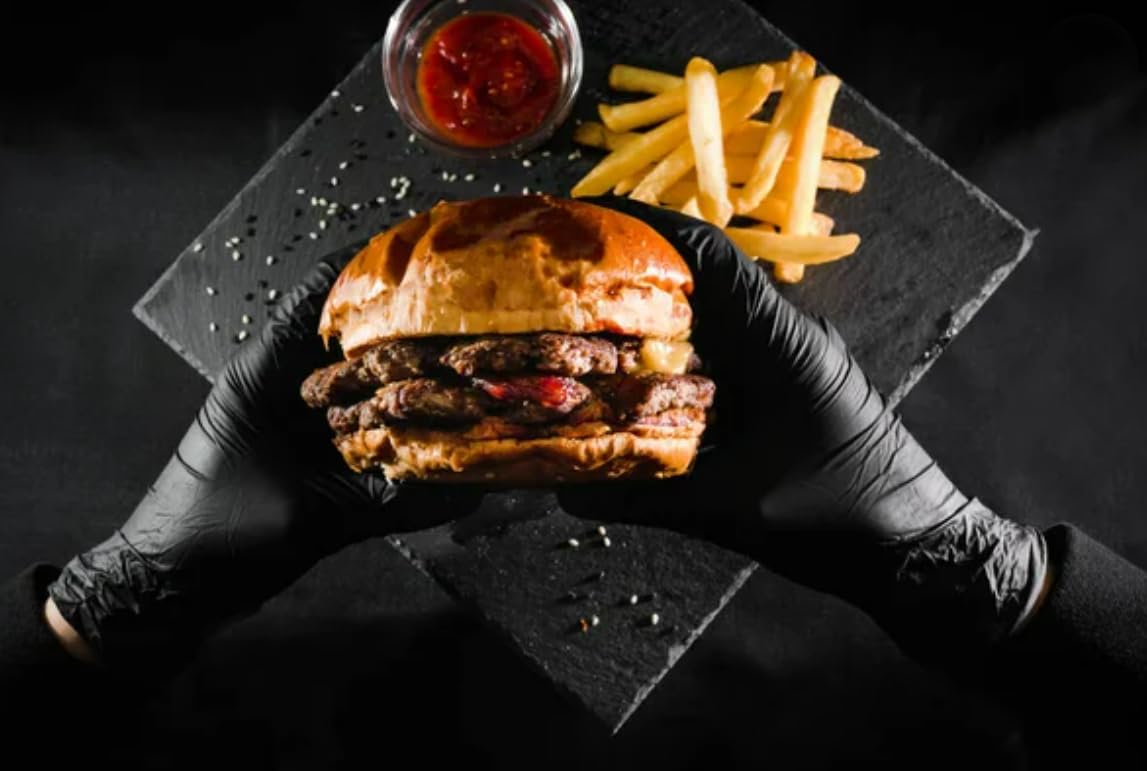 Guanti in Nitrile senza polvere Neri