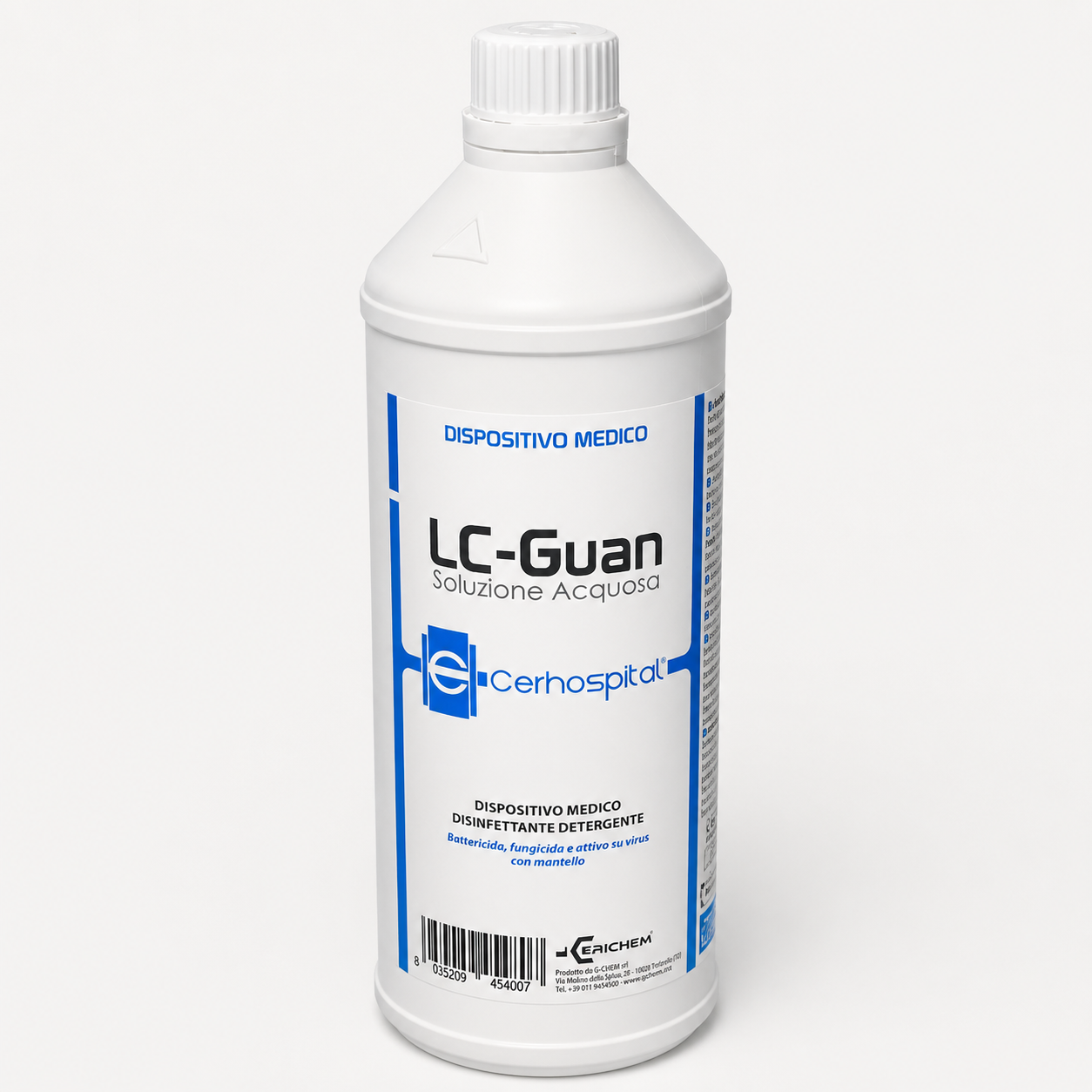 LC-Guan Soluzione disinfettante detergente acquosa, battericida e fungicida - 1 litro