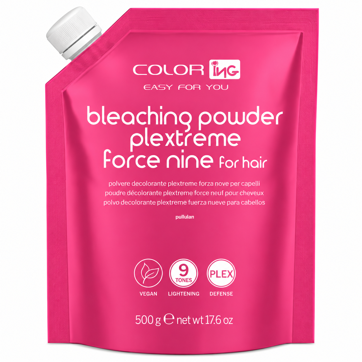 ING Polvere decolorante plextreme 9 toni per capelli - Senza Siliconi - Veg 500 grammi