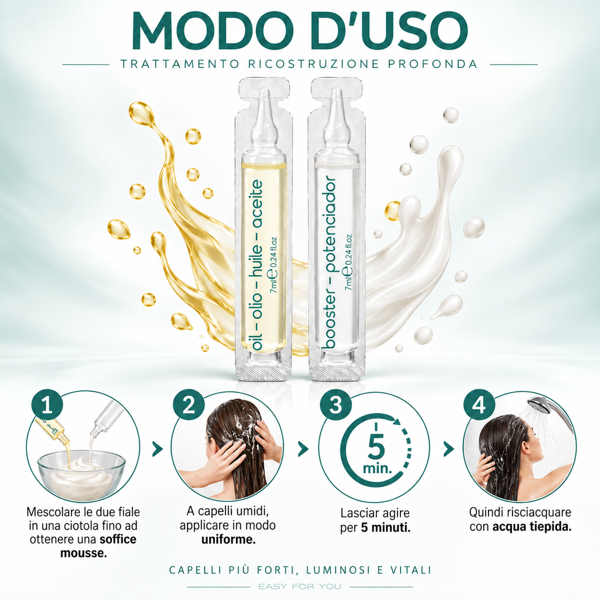 RR Line Set Maschera E Shampoo capelli crespi e secchi Illuminante Nutriente, Macadamia e Collagene 1000 ml + 2 Fiale Ristrutturanti OMAGGIO
