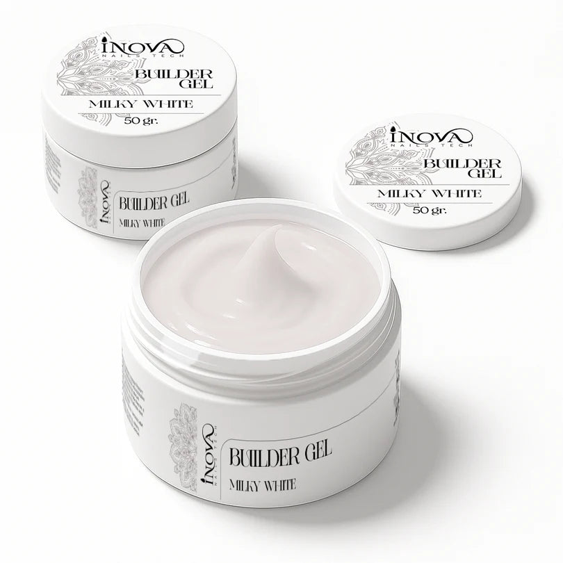 Inova Nails Gel costruttore autolivellante Milky White - 50 grammi
