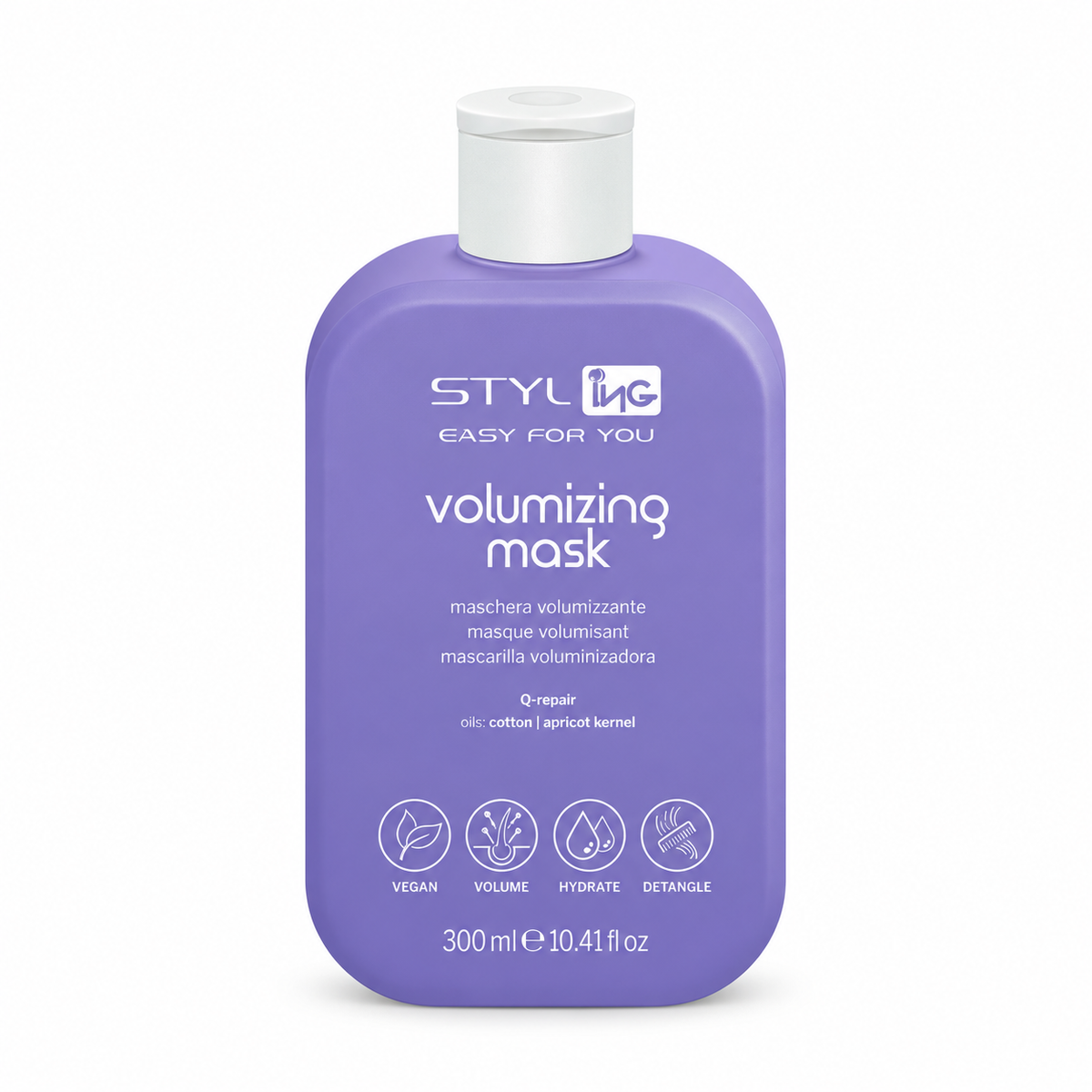 Ing Maschera volumizzante con Olio di cotone e Albicocca - 300 ml