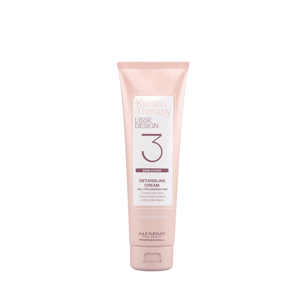 Alfaparf Milano Keratin Therapy Lisse Design Detangling Cream – Crema Districante Professionale per Lisciatura 150 ml, confezione frontale
