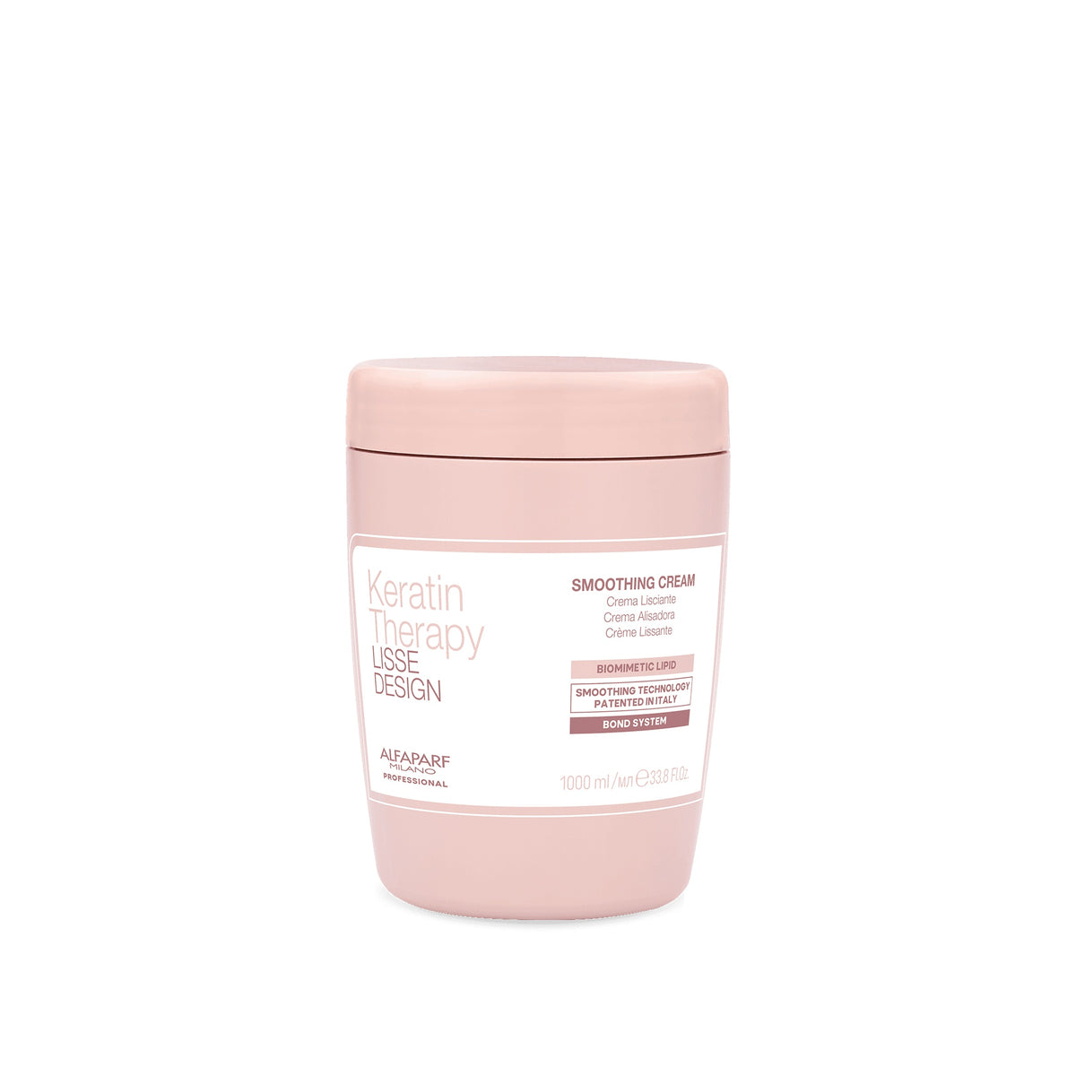 Alfaparf Milano Keratin Therapy Lisse Design Smoothing Cream – Crema Lisciante Professionale 1000 ml, confezione frontale