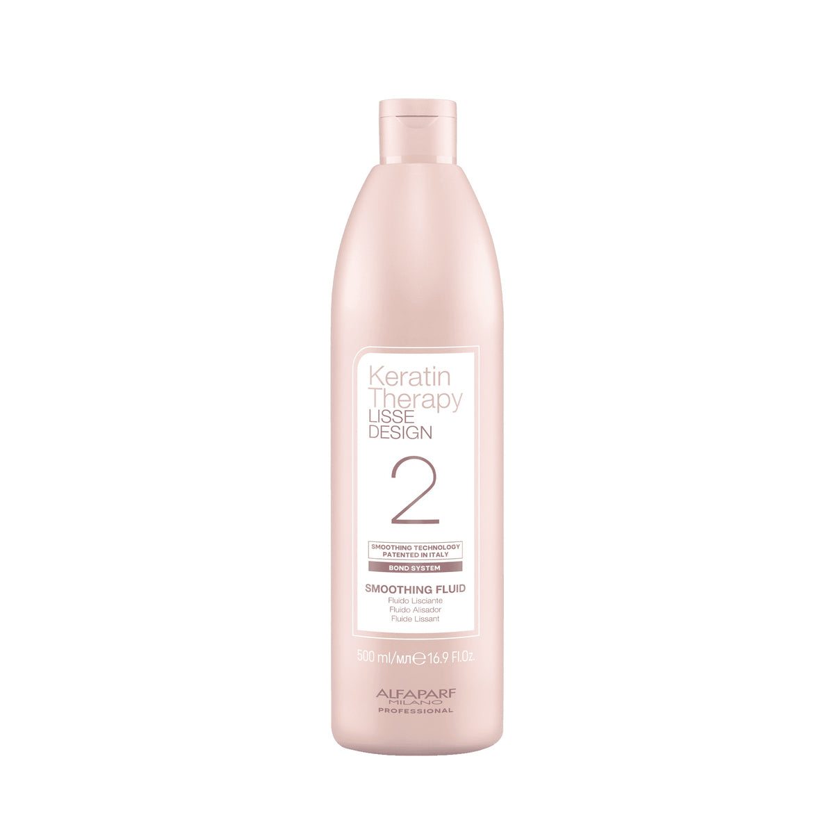 Alfaparf Milano Keratin Therapy Lisse Design Smoothing Fluid – Fluido Lisciante Professionale alla Cheratina 500 ml, confezione frontale