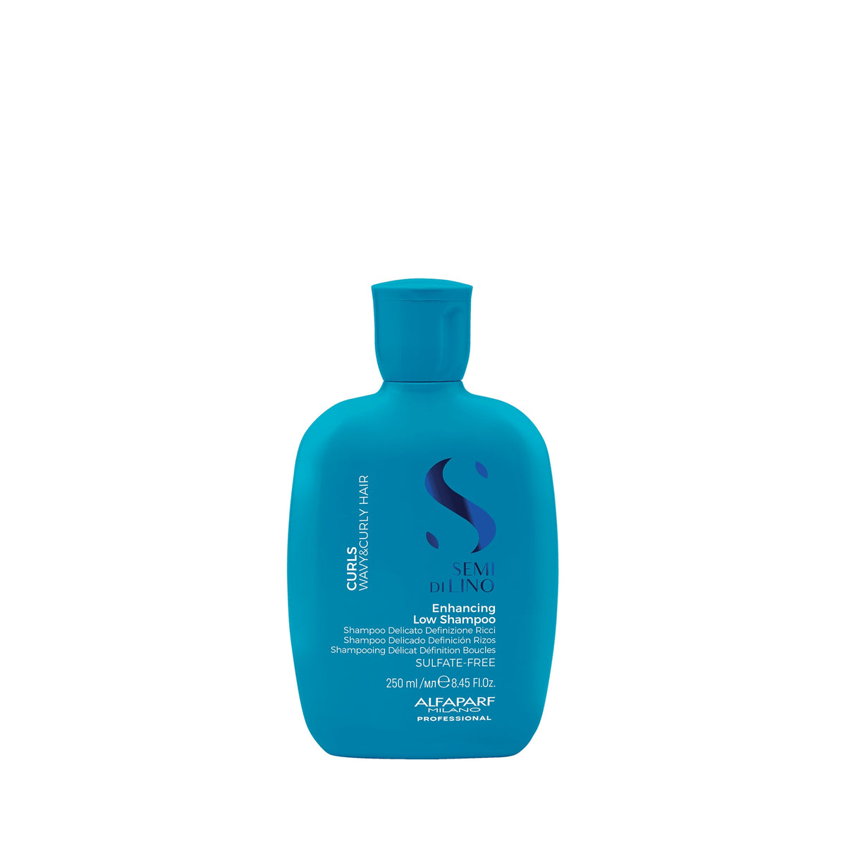 Alfaparf Milano Semi di Lino Curls Enhancing Low Shampoo – Shampoo delicato di definizione per onde e ricci 250 ml, confezione frontale