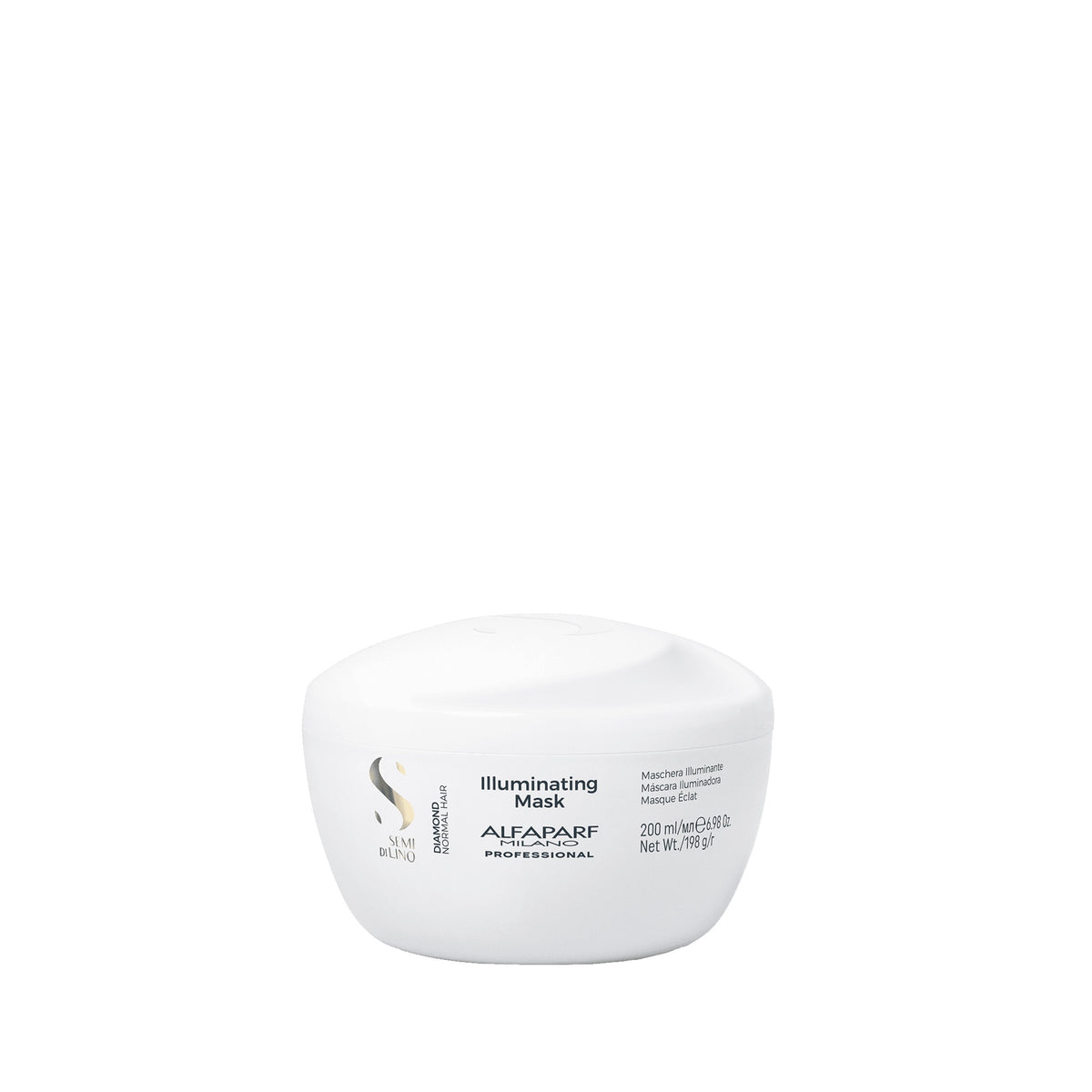 Alfaparf Milano Semi di Lino Diamond Illuminating Mask – Maschera illuminante per capelli normali 200 ml, confezione frontale