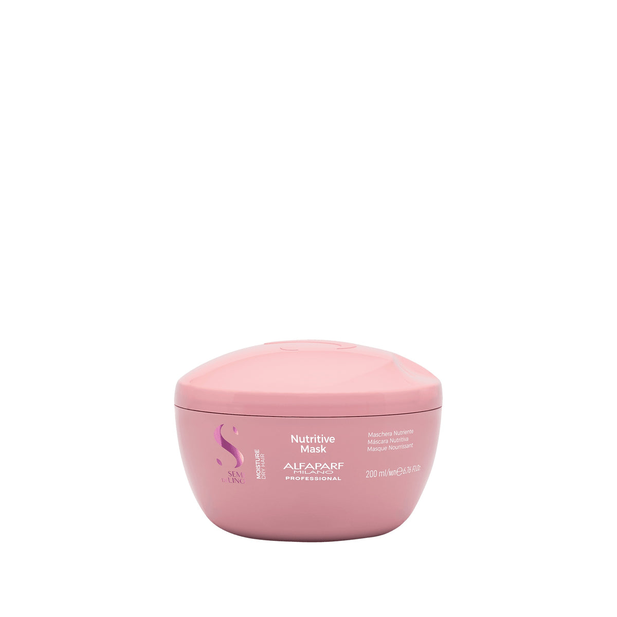 Alfaparf Milano Semi di Lino Moisture Nutritive Mask – Maschera nutriente per capelli secchi 200 ml, confezione frontale
