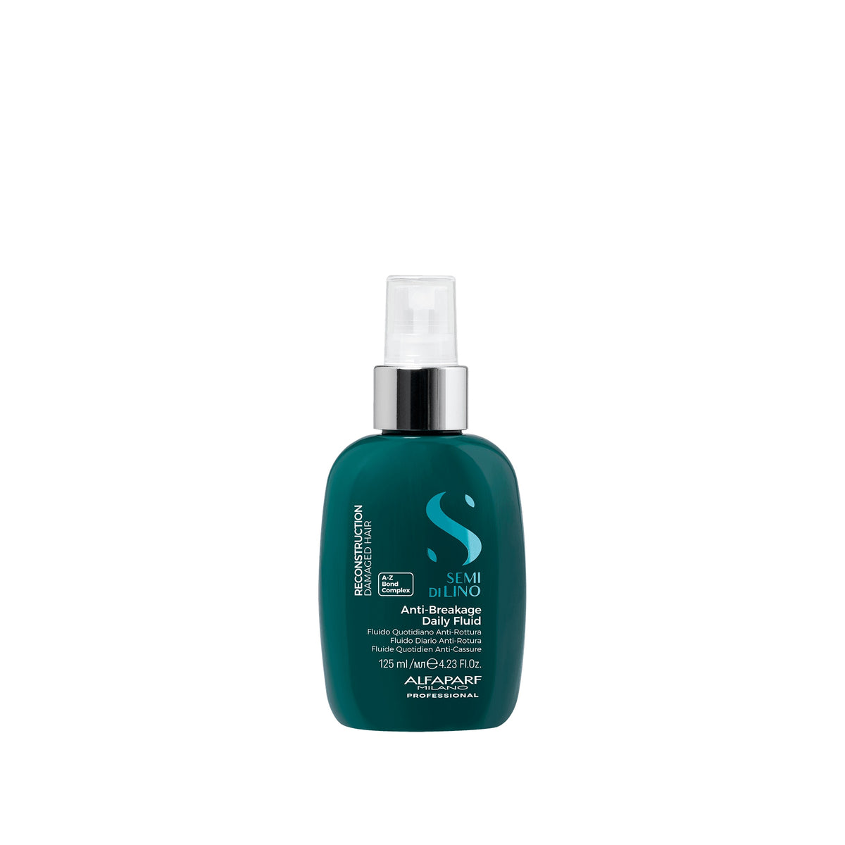 Alfaparf Milano Semi di Lino Reconstruction Anti-Breakage Daily Fluid – Fluido ristrutturante quotidiano anti-rottura per capelli fini danneggiati 125 ml, confezione frontale