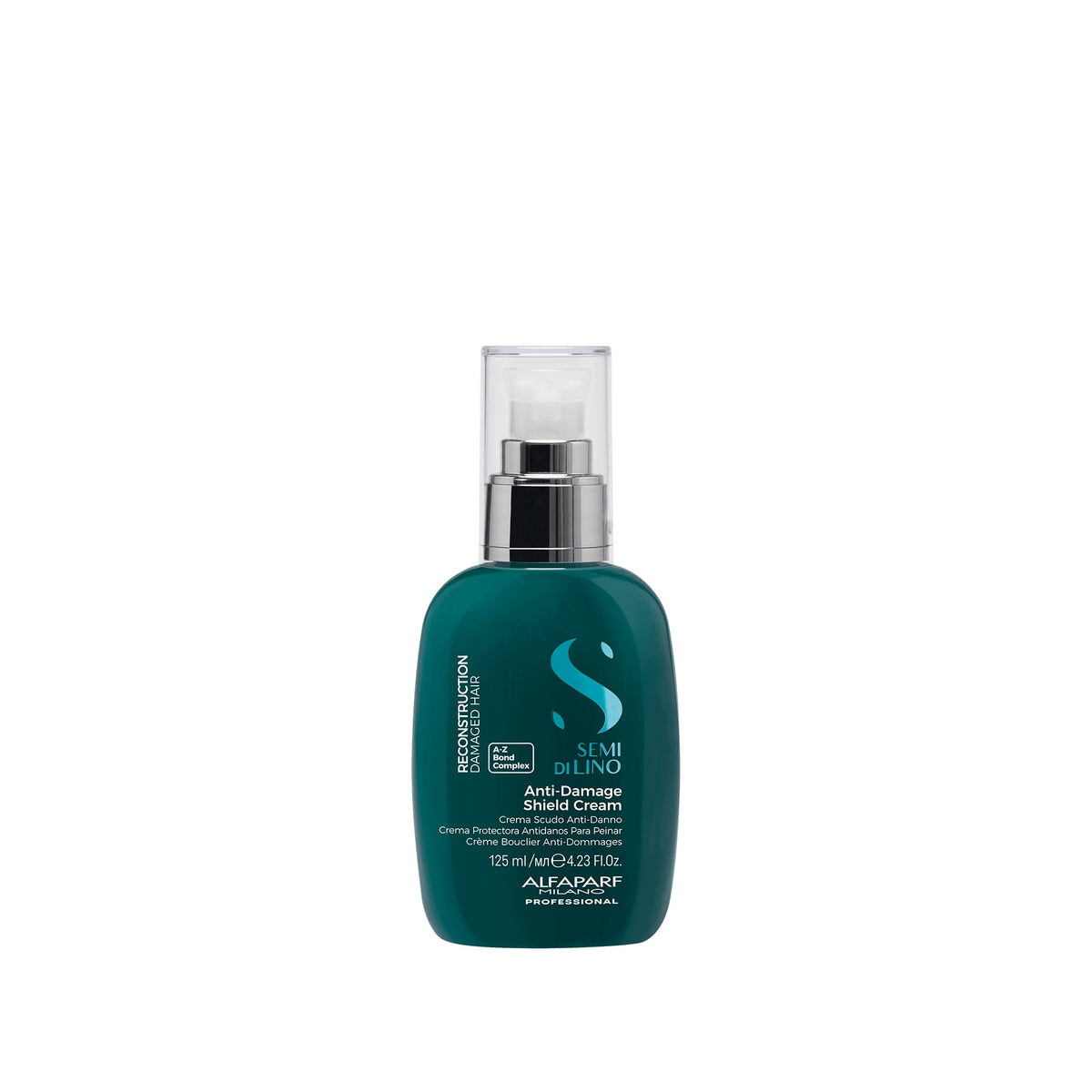 Alfaparf Milano Semi di Lino Reconstruction Anti-Damage Shield Cream – Crema ristrutturante per capelli danneggiati da medi a spessi 125 ml, confezione frontale