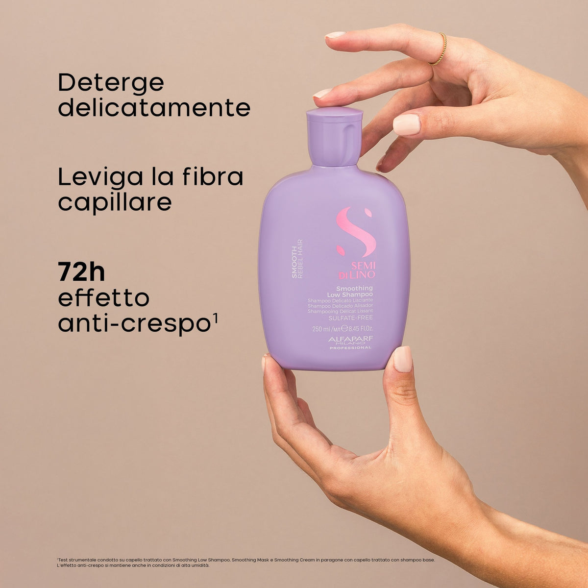 Alfaparf Milano Semi di Lino Smooth Smoothing Low Shampoo – Shampoo delicato lisciante per capelli ribelli 250 ml, immagine ufficiale 4