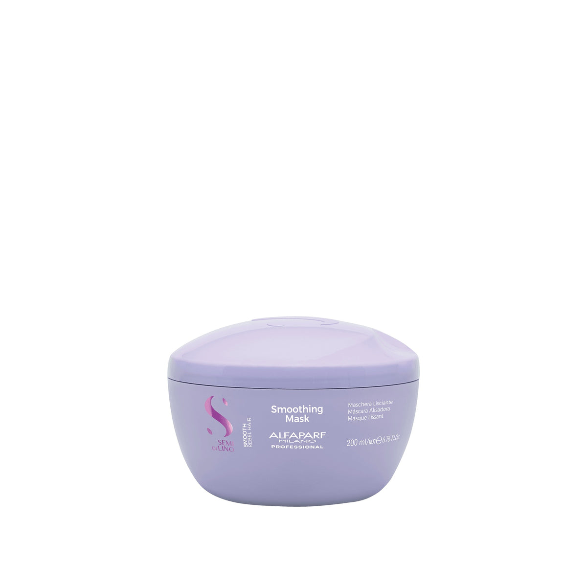 Alfaparf Milano Semi di Lino Smooth Smoothing Mask – Maschera lisciante per capelli ribelli 200 ml, confezione frontale