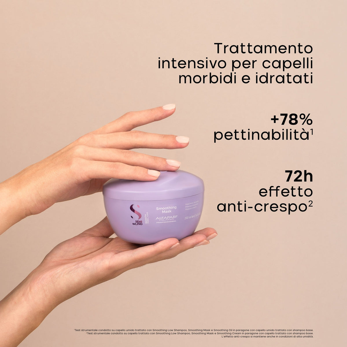 Alfaparf Milano Semi di Lino Smooth Smoothing Mask – Maschera lisciante per capelli ribelli 200 ml, immagine ufficiale 4