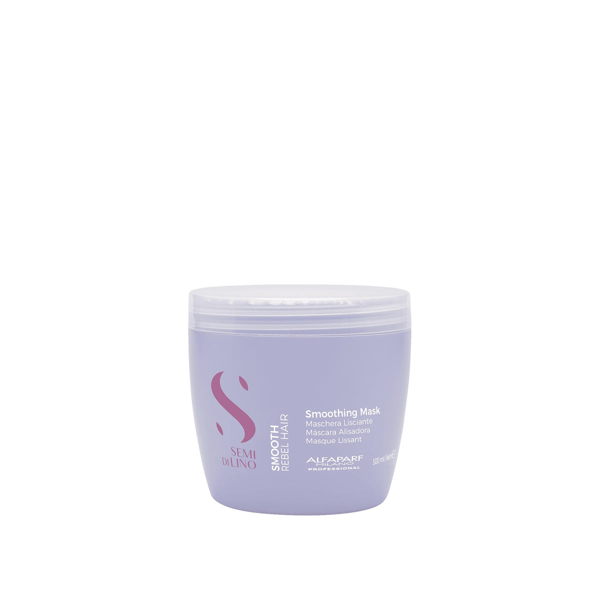 Alfaparf Milano Semi di Lino Smooth Smoothing Mask – Maschera lisciante per capelli ribelli 500 ml, confezione frontale