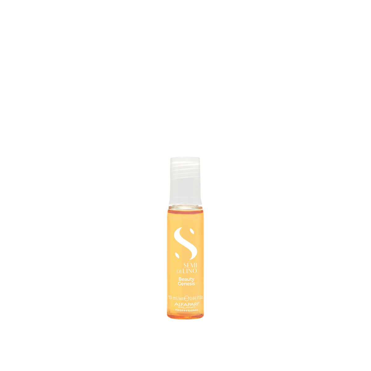Alfaparf Milano Semi di Lino Sublime Cellula Madre Beauty Genesis – Trattamento Illuminante con Cellule Staminali Vegetali di Argan 12 × 13 ml, confezione frontale