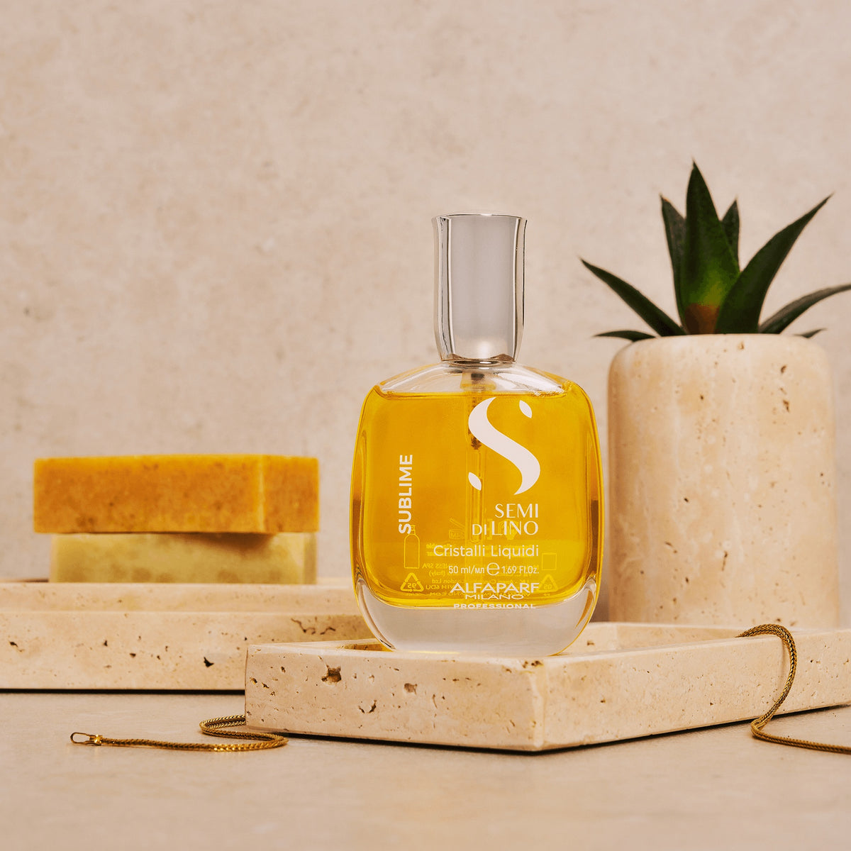 Alfaparf Milano Semi di Lino Sublime Cristalli Liquidi – Siero illuminante istantaneo per tutti i tipi di capelli 50 ml, immagine ufficiale 3