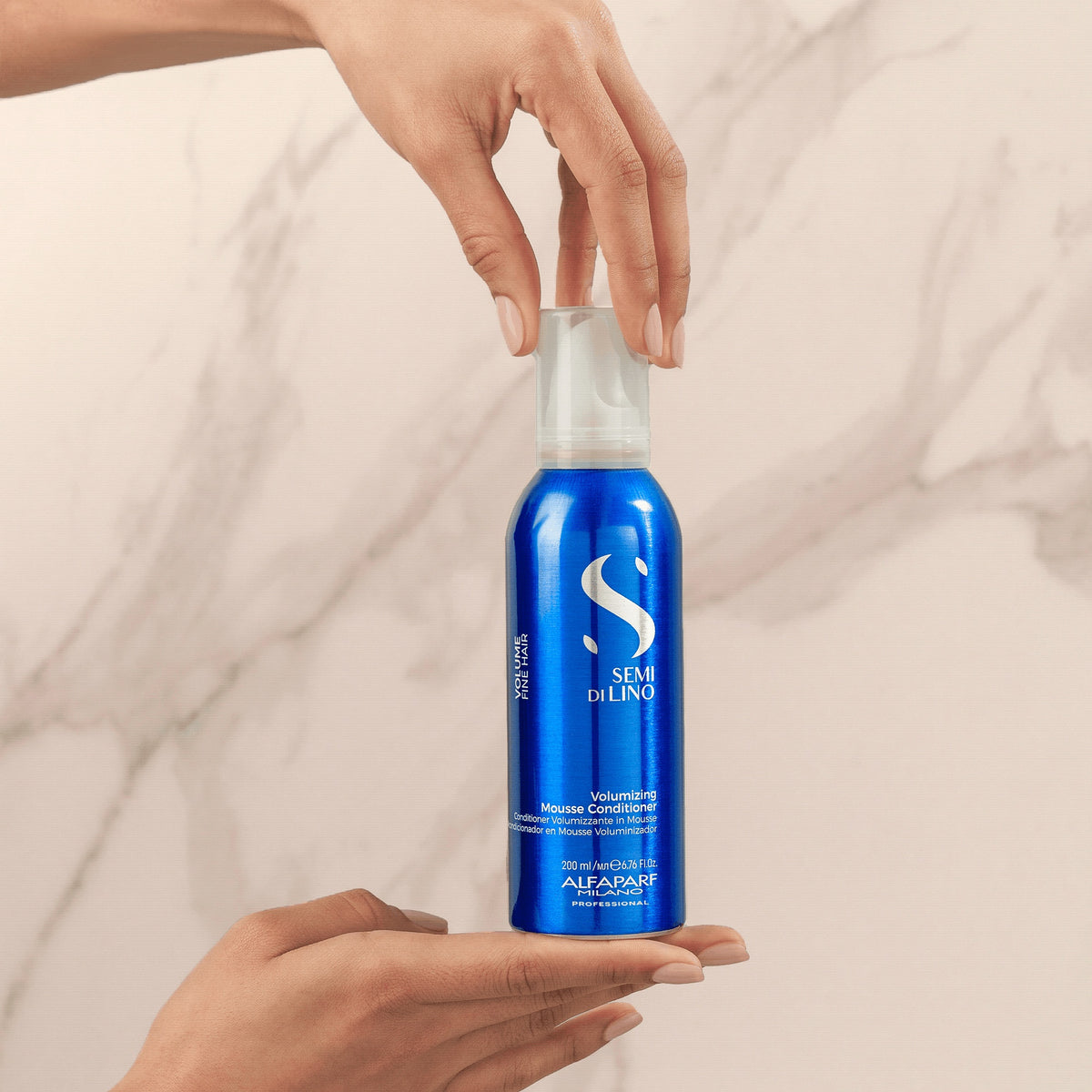 Alfaparf Milano Semi di Lino Volume Volumizing Mousse Conditioner – Conditioner volumizzante e corporizzante per capelli fini 200 ml, immagine ufficiale 3