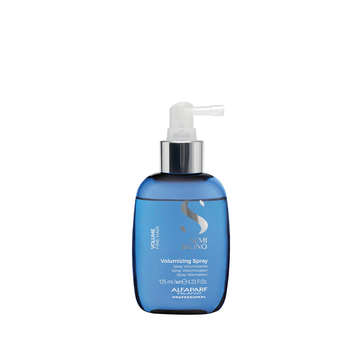 Alfaparf Milano Semi di Lino Volume Volumizing Spray – Spray volumizzante e corporizzante per capelli fini 125 ml, confezione frontale