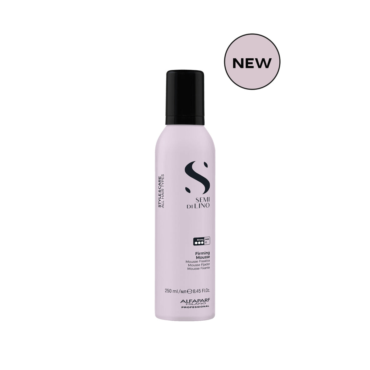 Alfaparf Milano Semi di Lino Style & Care Firming Mousse – Mousse Fissativa Tenuta Forte per Ricci e Volume 250 ml, immagine ufficiale 4