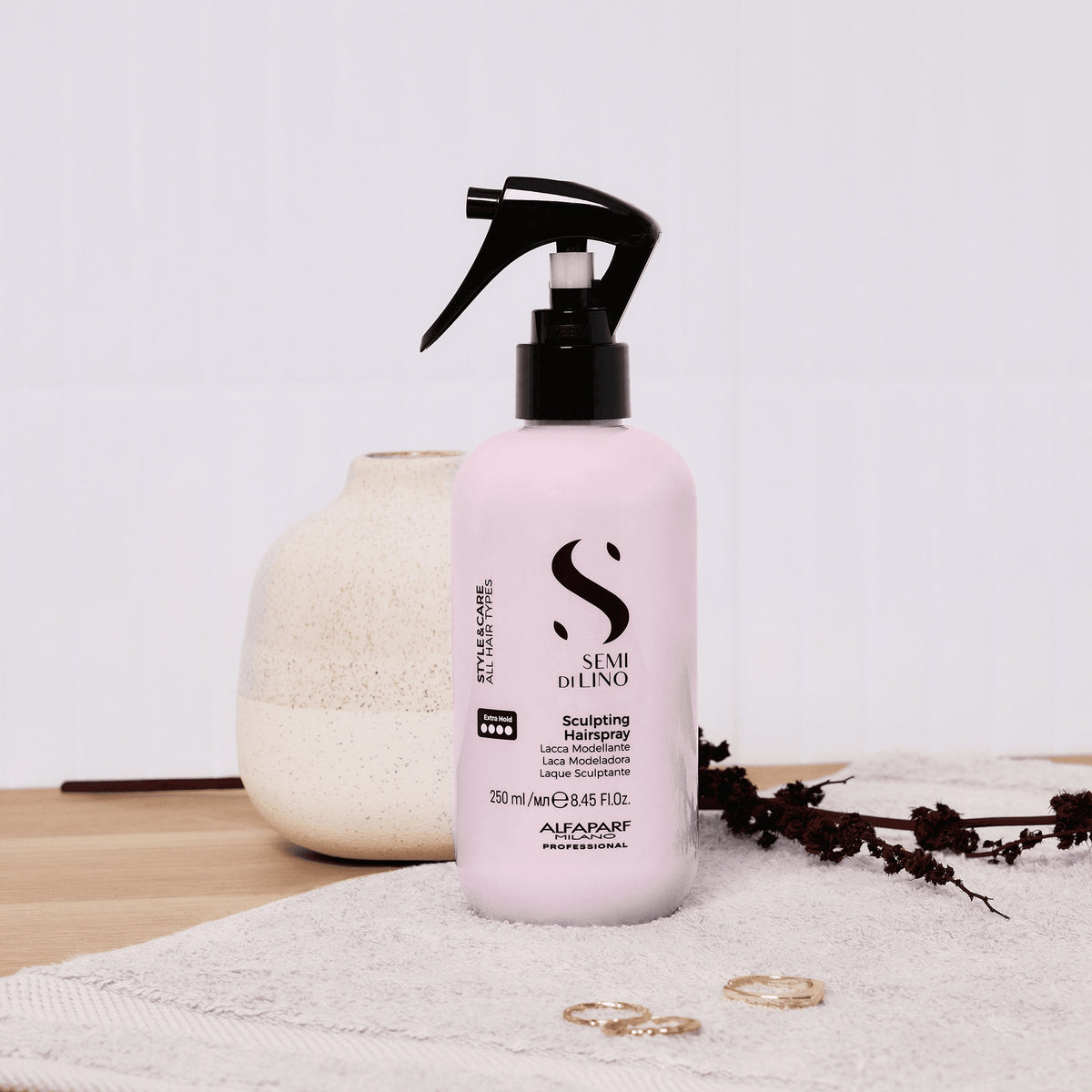 Alfaparf Milano Semi di Lino Style & Care Sculpting Hairspray – Lacca No Gas Tenuta Extra Forte Illuminante 250 ml, immagine ufficiale 2
