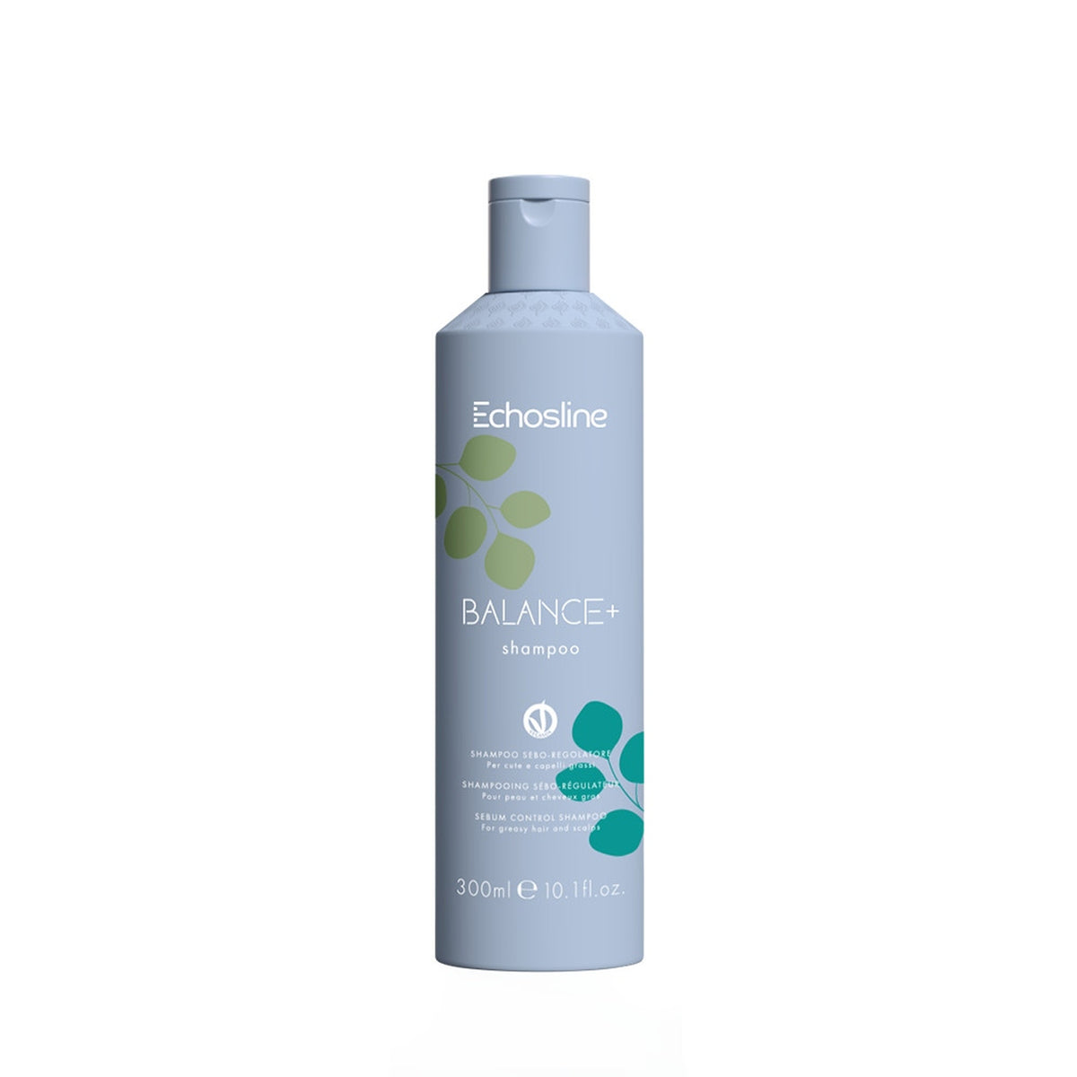 Echosline Balance – Shampoo Purificante Antiforfora per Cute Impura 300 ml – confezione del prodotto su fondo bianco