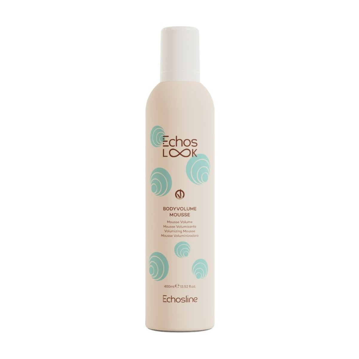 Echosline Echos Look Bodyvolume Mousse – Mousse Volumizzante Corpo ed Elasticità 400 ml – confezione del prodotto su fondo bianco