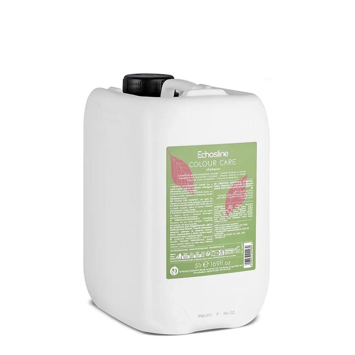 Echosline Colour Care – Shampoo Protettivo per Capelli Colorati 5 litri – confezione del prodotto su fondo bianco