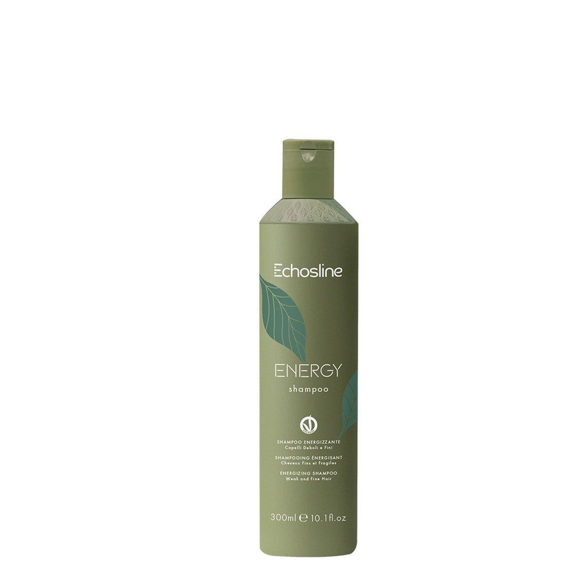 Echosline Energy – Shampoo Energizzante Anticaduta per Capelli Deboli 300 ml – confezione del prodotto su fondo bianco