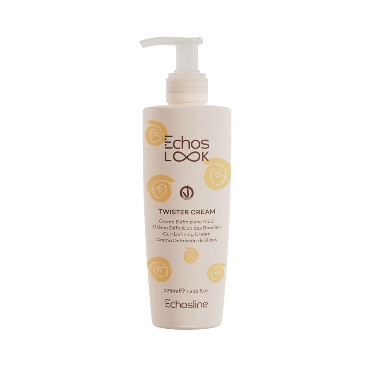 Echosline Echos Look Twister Cream – Crema Definizione Ricci Anticrespo 225 ml – confezione del prodotto su fondo bianco