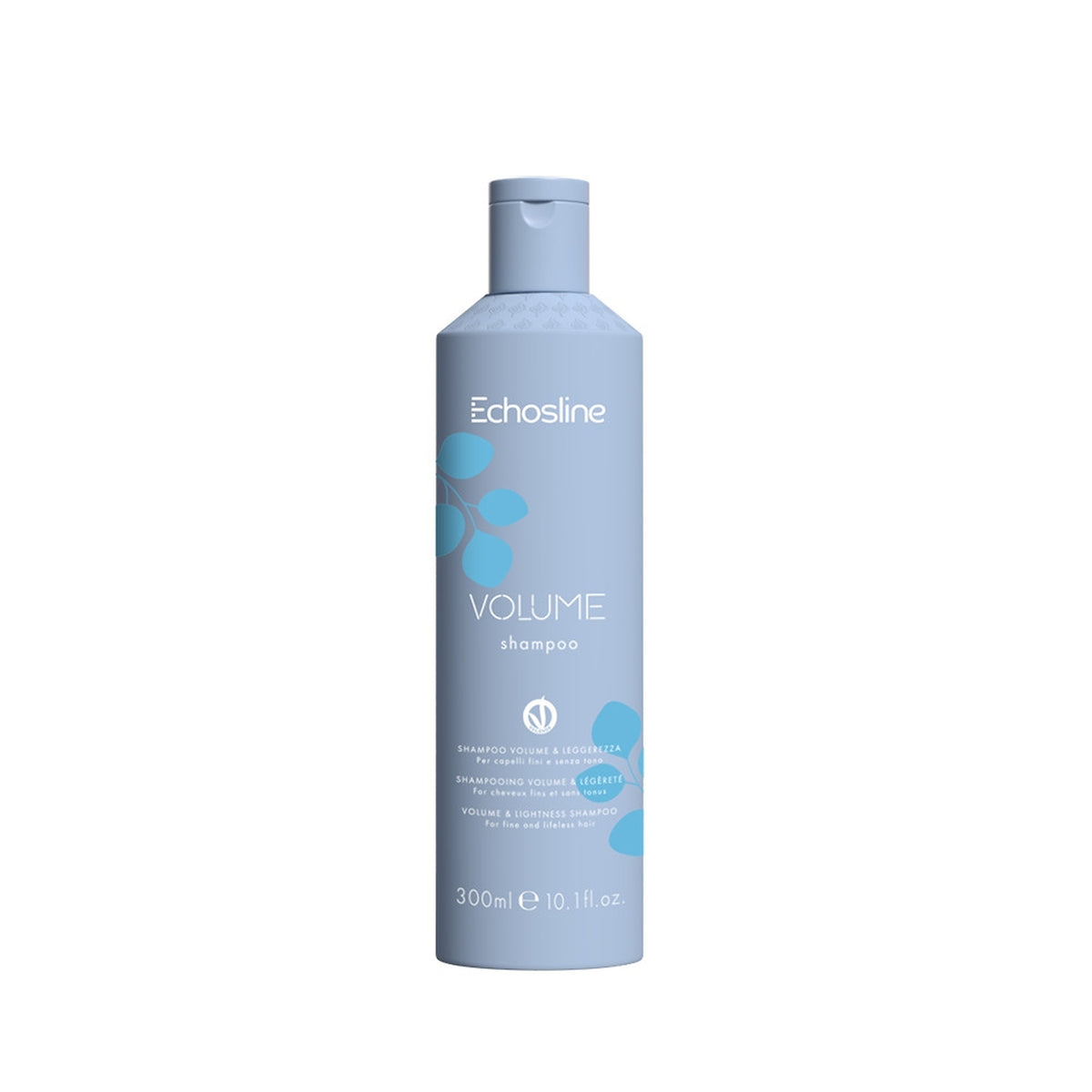 Echosline Volume – Shampoo Volumizzante per Capelli Fini con Creatina 300 ml – confezione del prodotto su fondo bianco