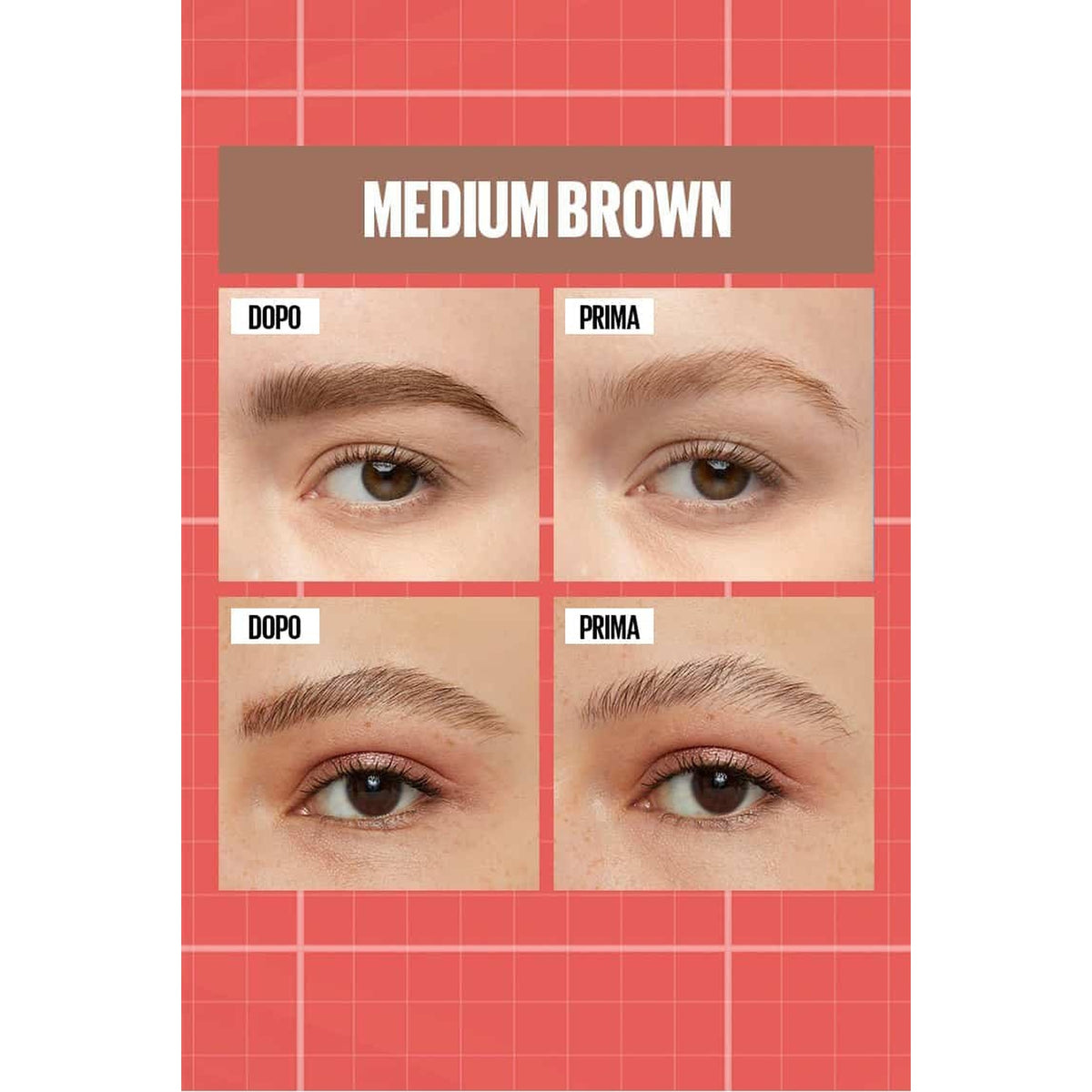 Maybelline Build-A-Brow 2 in 1 – Penna Sopracciglia Effetto Pelo a Pelo e Gel Fissante Trasparente