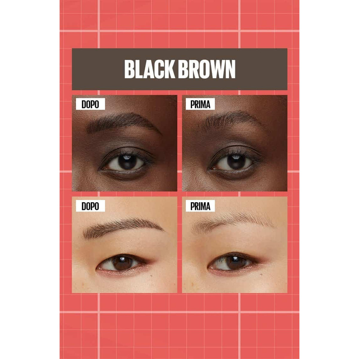 Maybelline Build-A-Brow 2 in 1 – Penna Sopracciglia Effetto Pelo a Pelo e Gel Fissante Trasparente