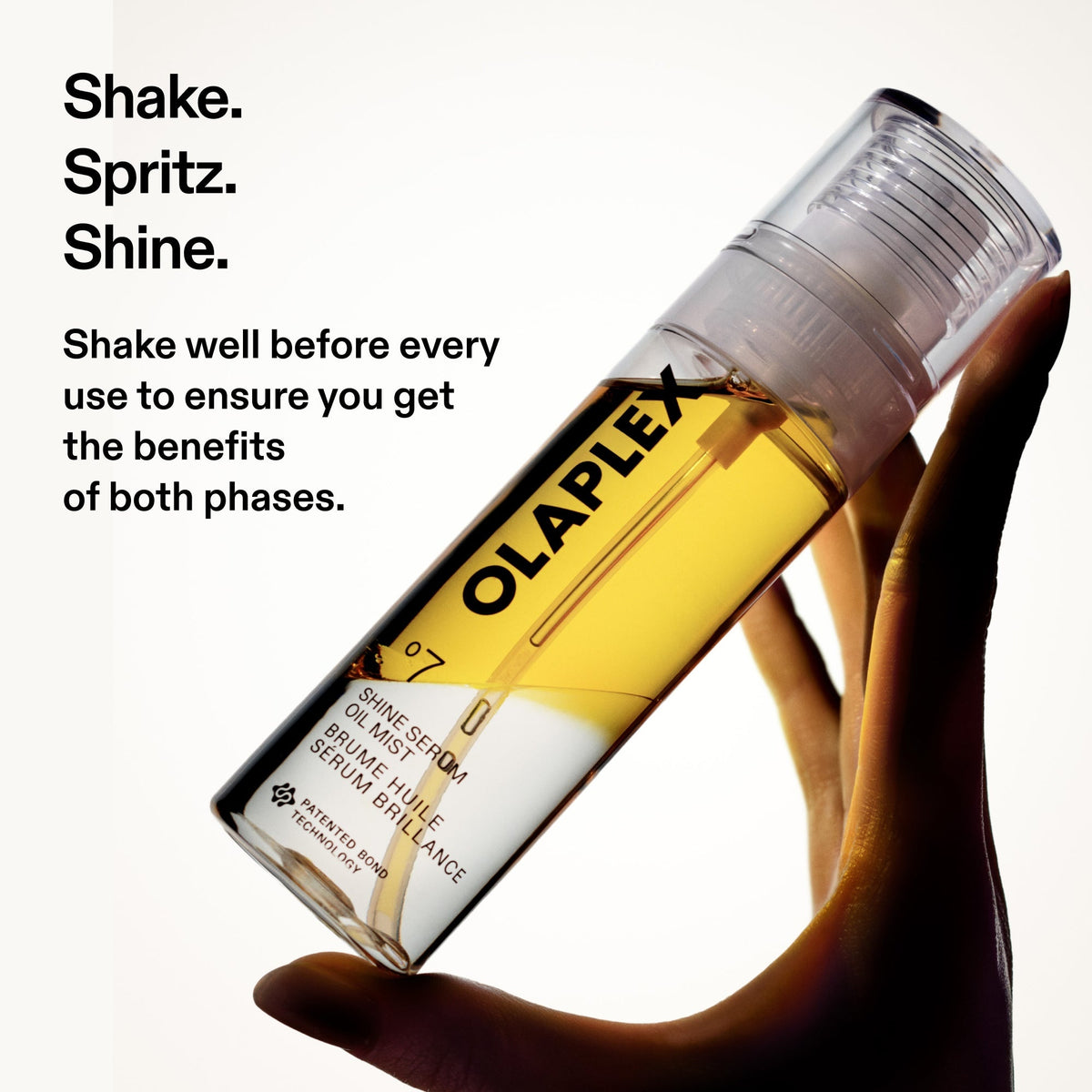 Olaplex No.7 Shine Serum Oil Mist, texture o utilizzo del prodotto