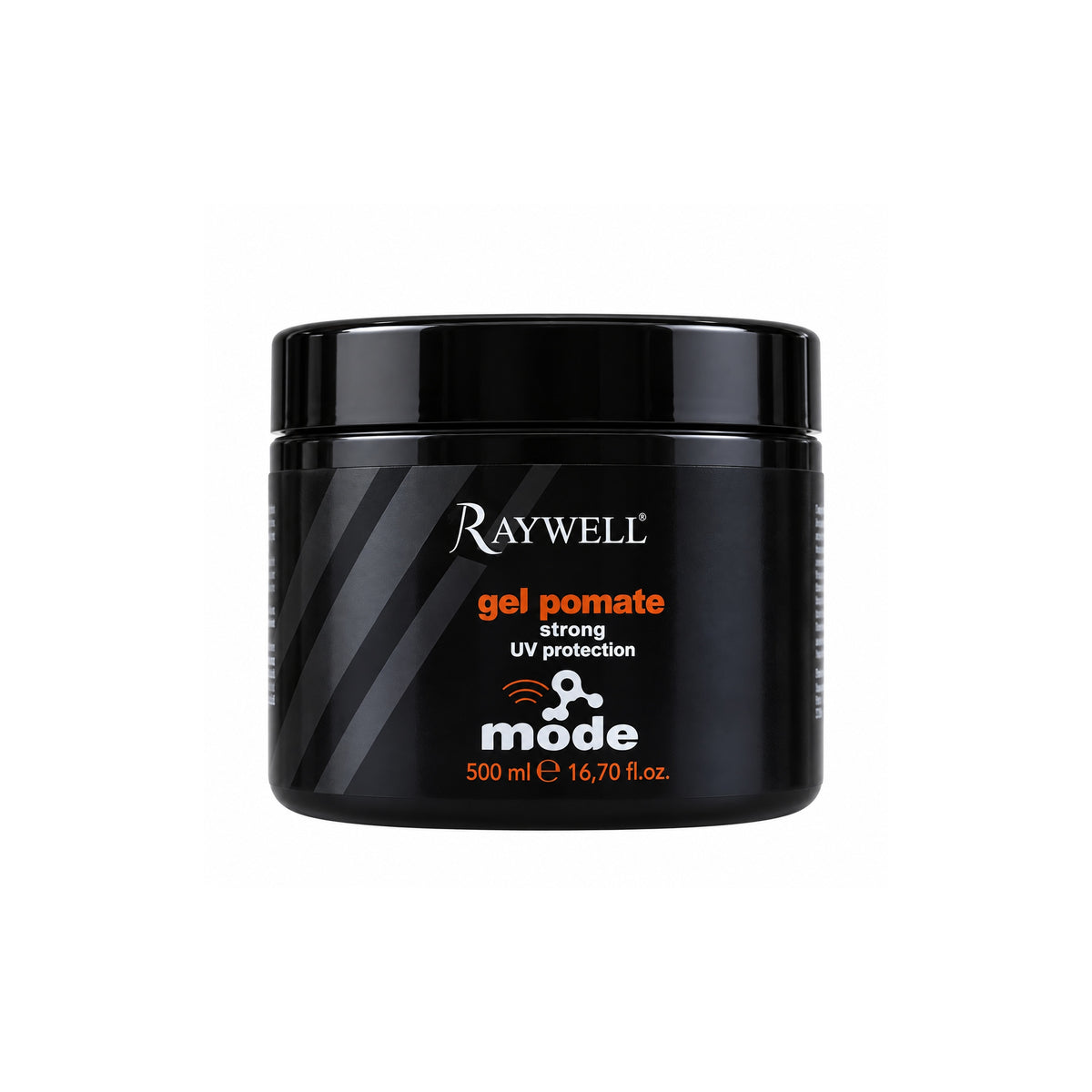 Raywell Gel Pomate Strong 500 ml – vista frontale con tappo nero lucido