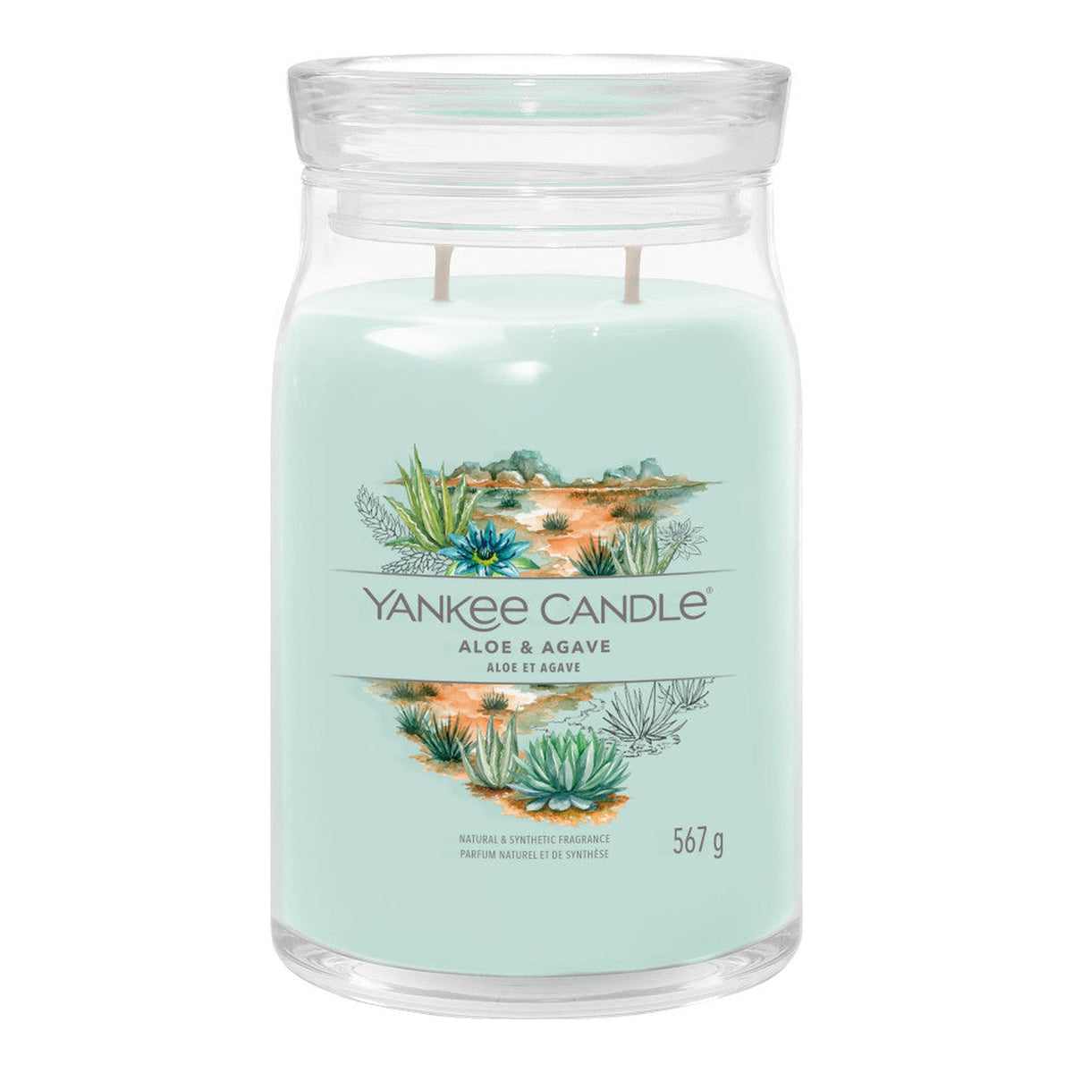 Yankee Candle Aloe Agave – Candela Profumata Giara Grande Signature 567 g