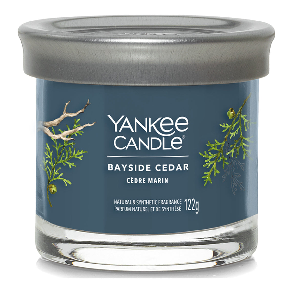 Yankee Candle Bayside Cedar – Candela Profumata Tumbler Piccolo Signature 122 g