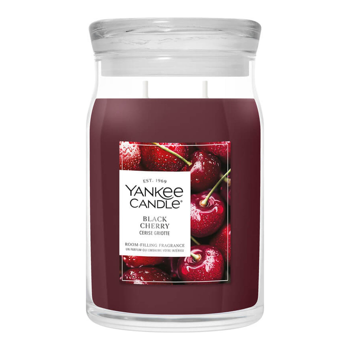Yankee Candle Black Cherry – Candela Profumata Giara Grande Signature 567 g