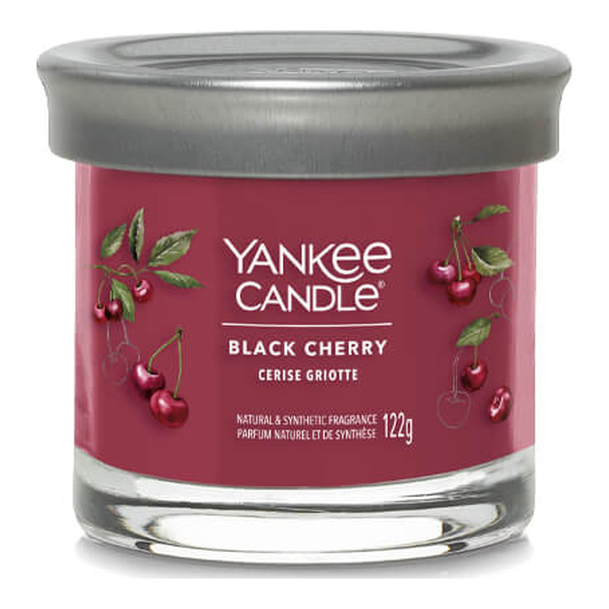 Yankee Candle Black Cherry – Candela Profumata Tumbler Piccolo Signature 122 g