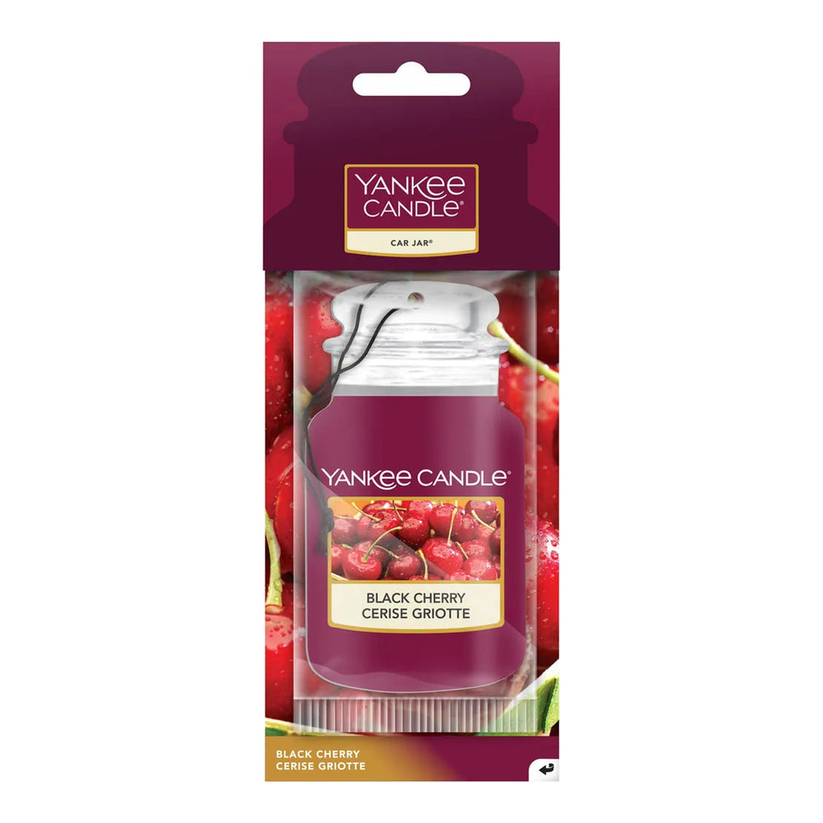 Yankee Candle Black Cherry Car Jar Paper – Profumatore Auto in Cartoncino