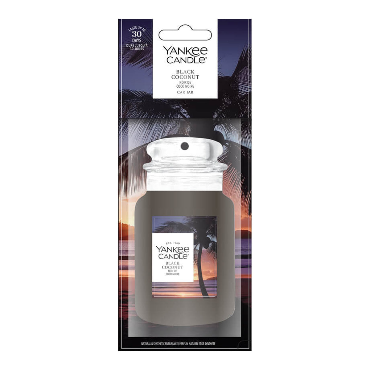 Yankee Candle Black Coconut Car Jar Paper – Profumatore Auto in Cartoncino