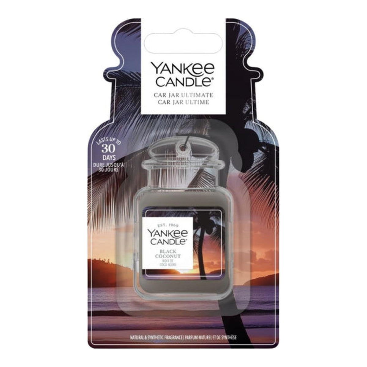 Yankee Candle Black Coconut Car Jar Ultimate – Profumatore Auto in Gel