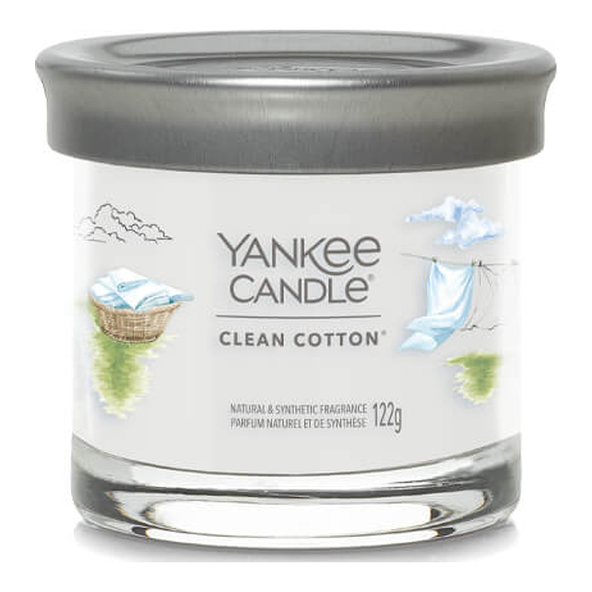 Yankee Candle Clean Cotton – Candela Profumata Tumbler Piccolo Signature 122 g