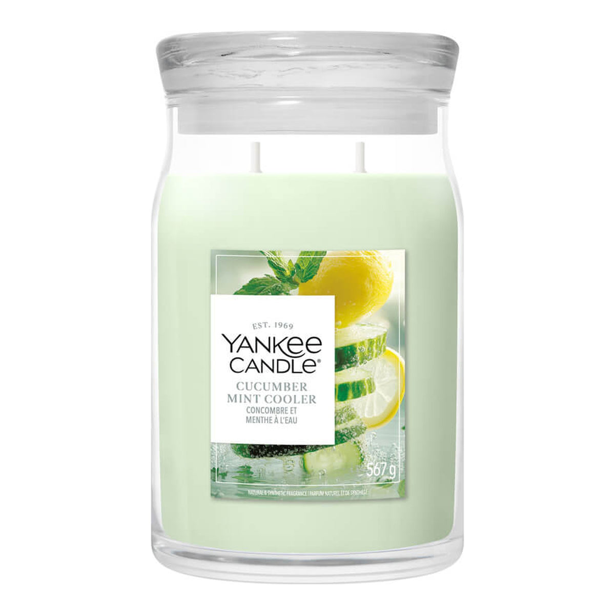 Yankee Candle Cucumber Mint Cooler – Candela Profumata Giara Grande Signature 567 g