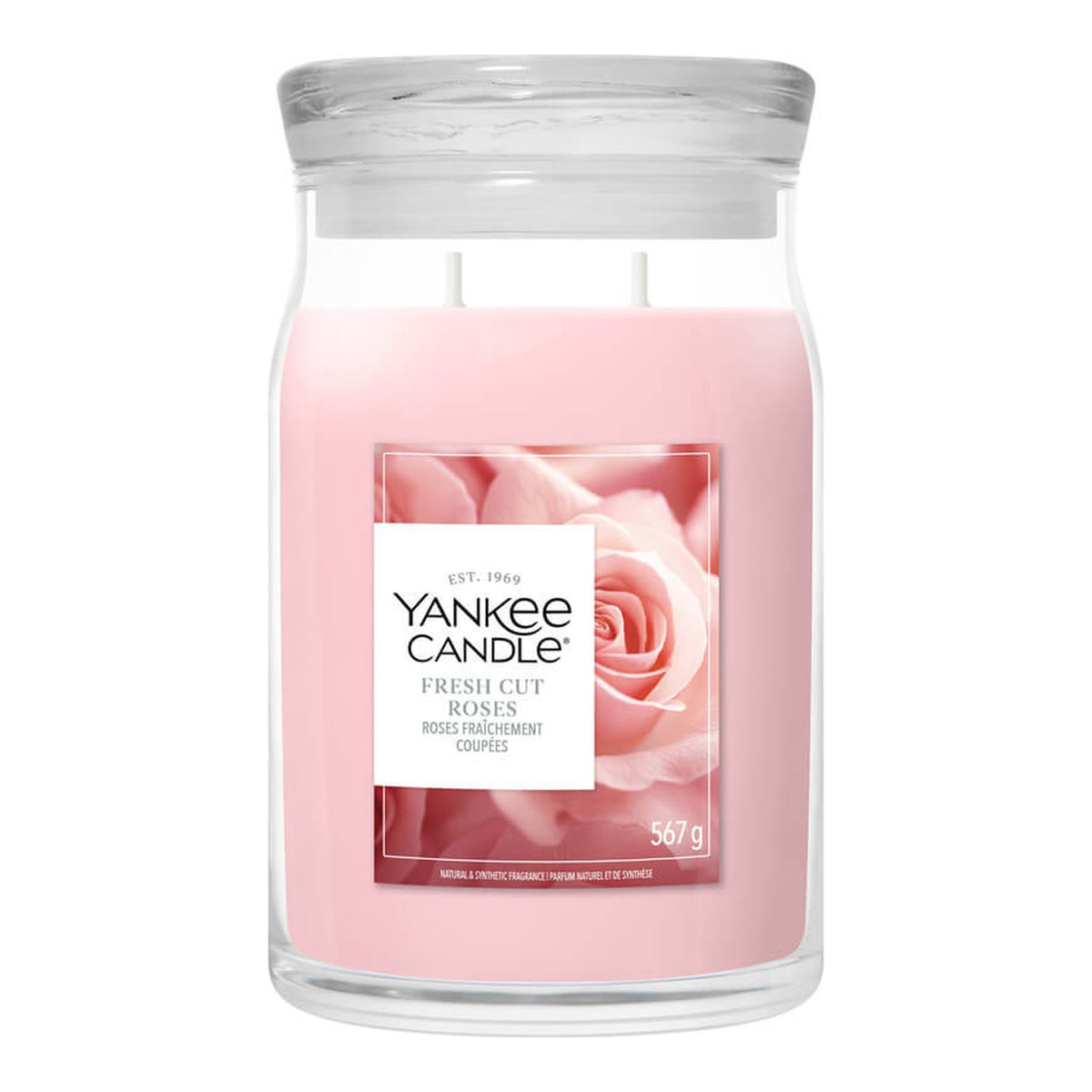 Yankee Candle Fresh Cut Roses – Candela Profumata Giara Grande Signature 567 g