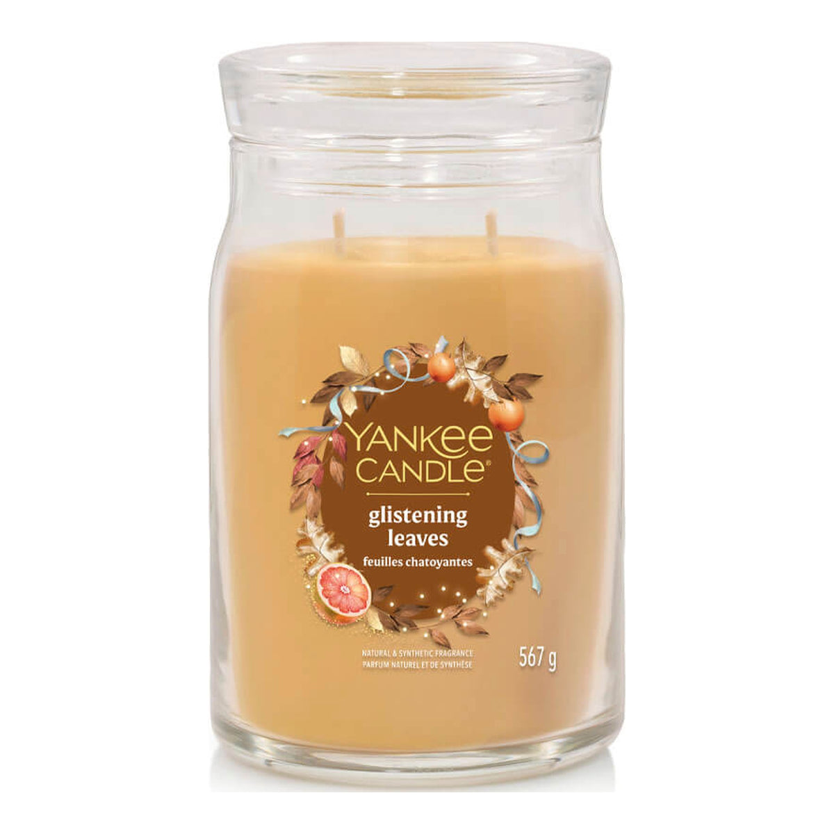Yankee Candle Glistening Leaves – Candela Profumata Giara Grande Signature 567 g
