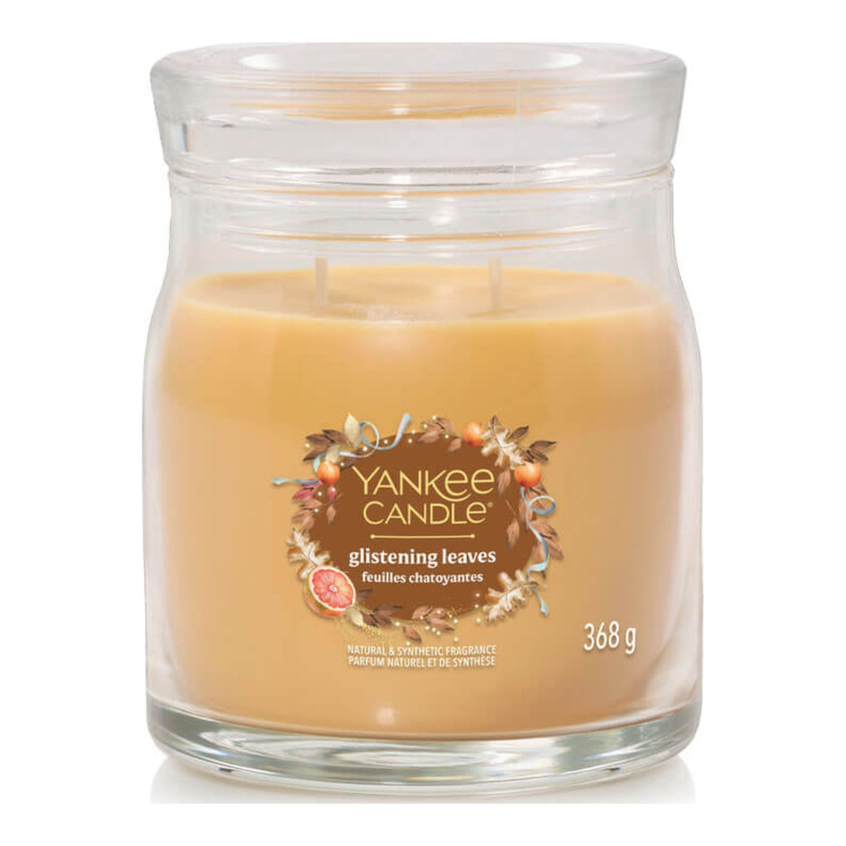 Yankee Candle Glistening Leaves – Candela Profumata Giara Media Signature 368 g