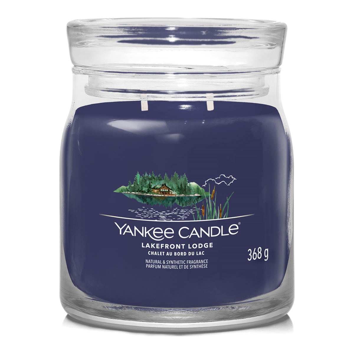 Yankee Candle Lakefront Lodge – Candela Profumata Giara Media Signature 368 g
