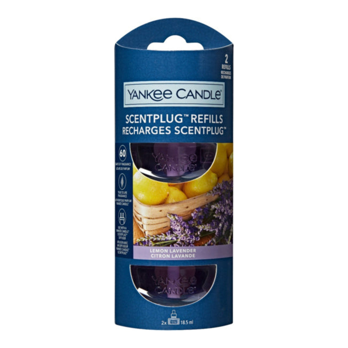 Yankee Candle Lemon Lavender – Ricariche ScentPlug Diffusore Elettrico 2 × 18,5 ml